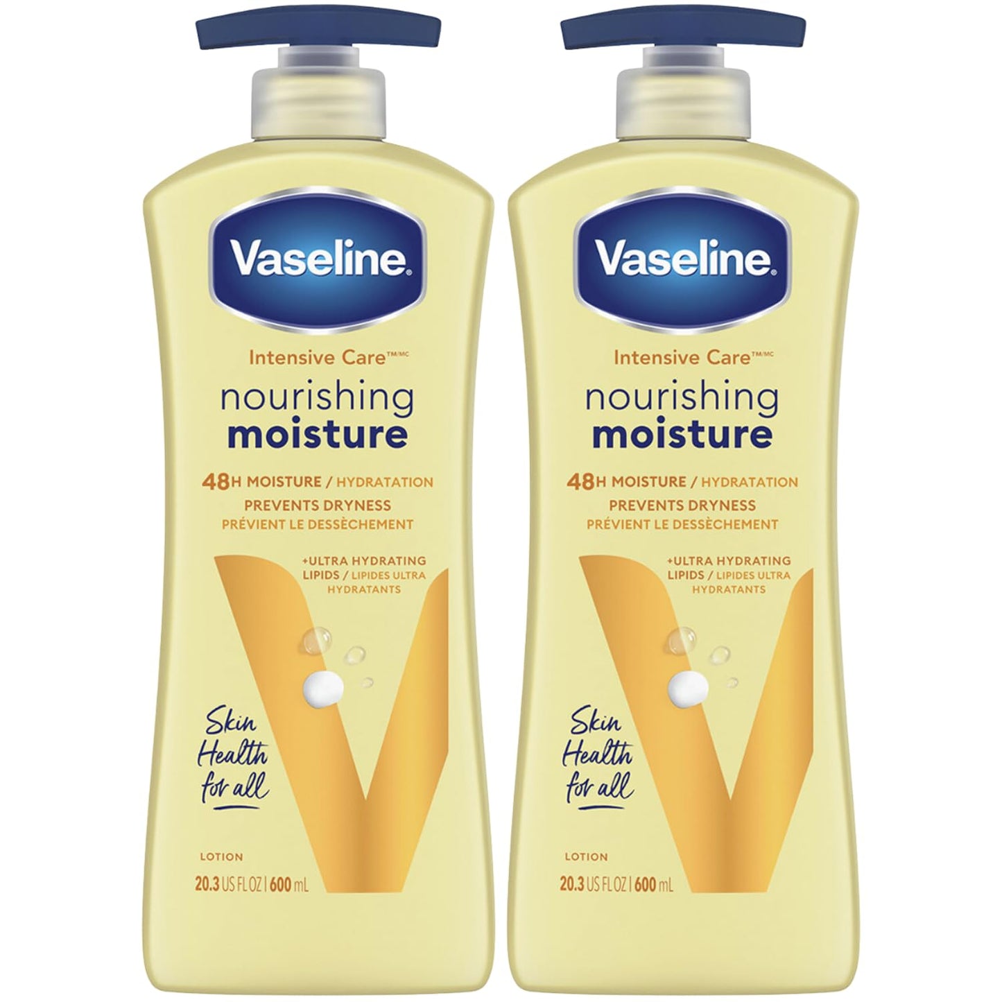 Vaseline Intensive Care Essential Healing Body Lotion, Moisturize Dry Skin, Proven Effective Healing Skin Care, Noticeably Healthier Looking Skin, 20.3 oz Pump Bottle 2 Pack