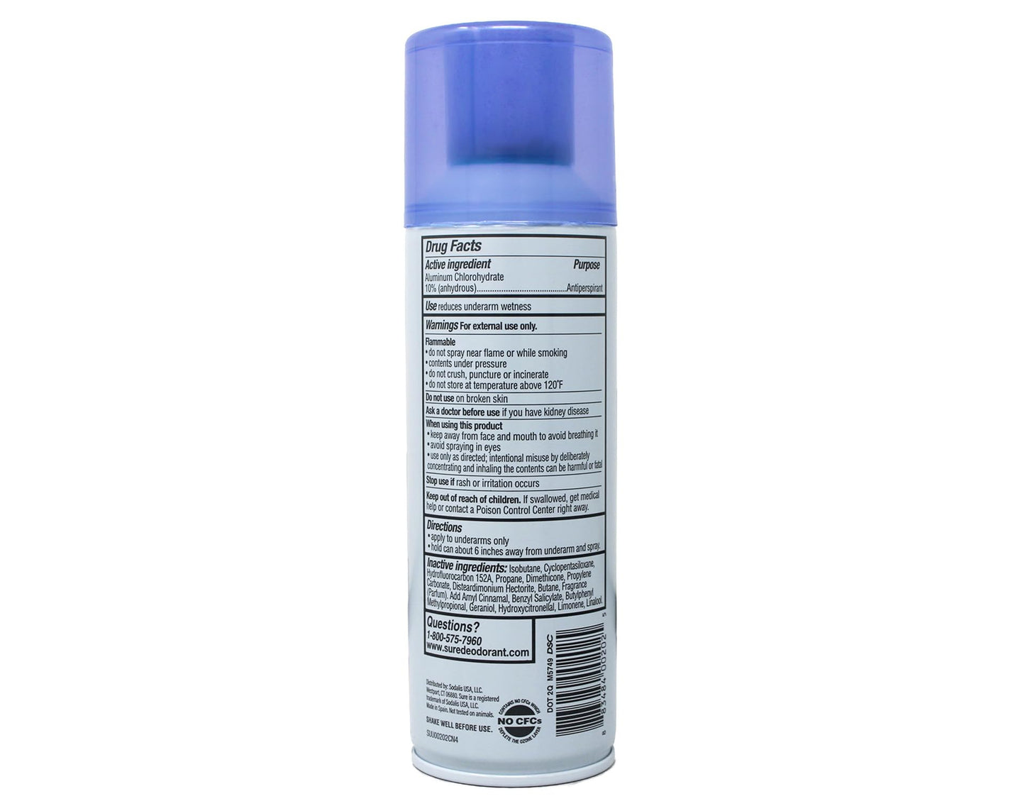 Sure Regular Scent Aerosol Antiperspirant and Deodorant - 24-Hour Protection for Men and Women - Fast Drying Spray Deodorant - 6 oz, Pack of 3