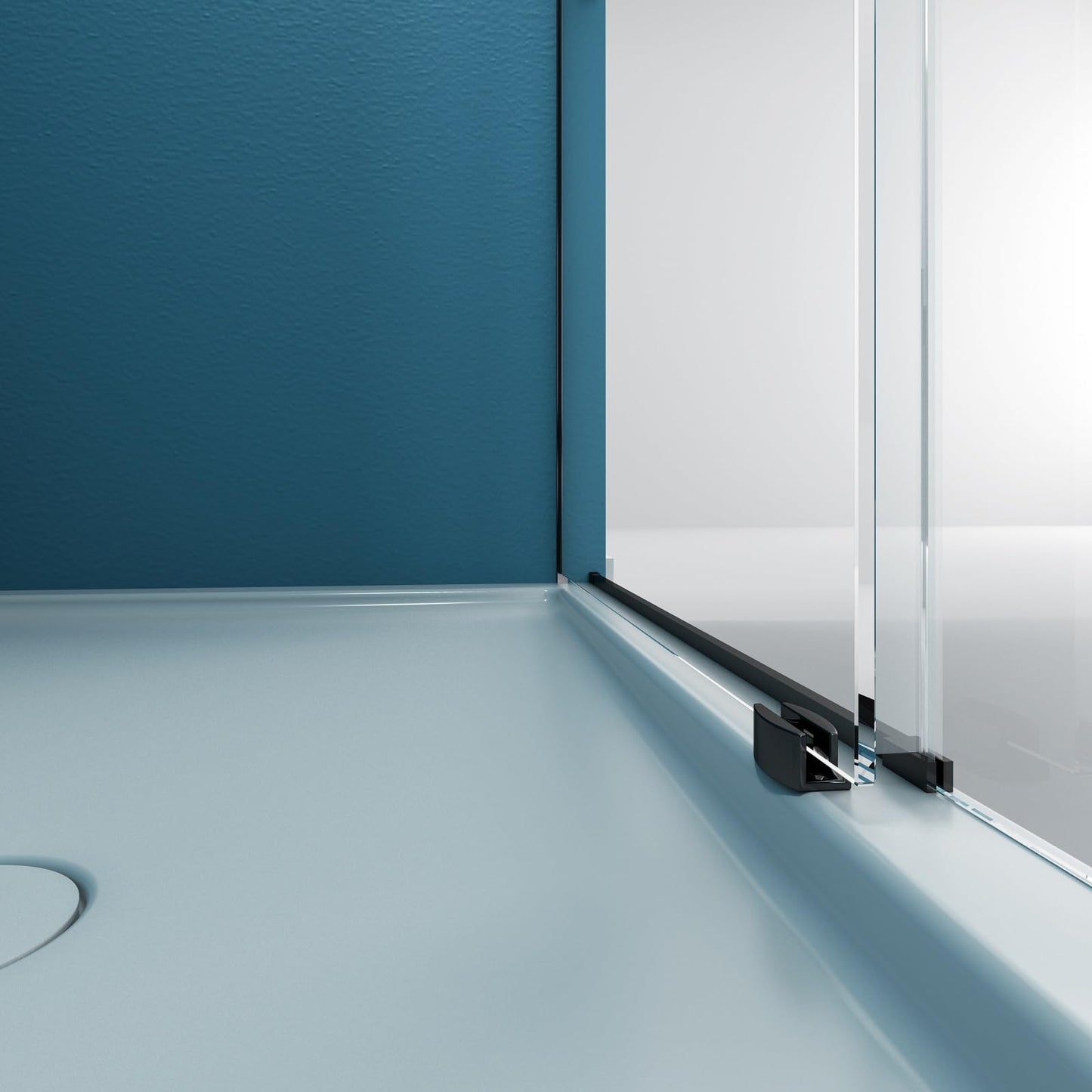 GDGZQD 56" -60 "W x 75" H Frameless Shower Door, Bathroom Sliding Shower Door, SGCC Certified Transparent Tempered Glass Door with Explosion Proof Film