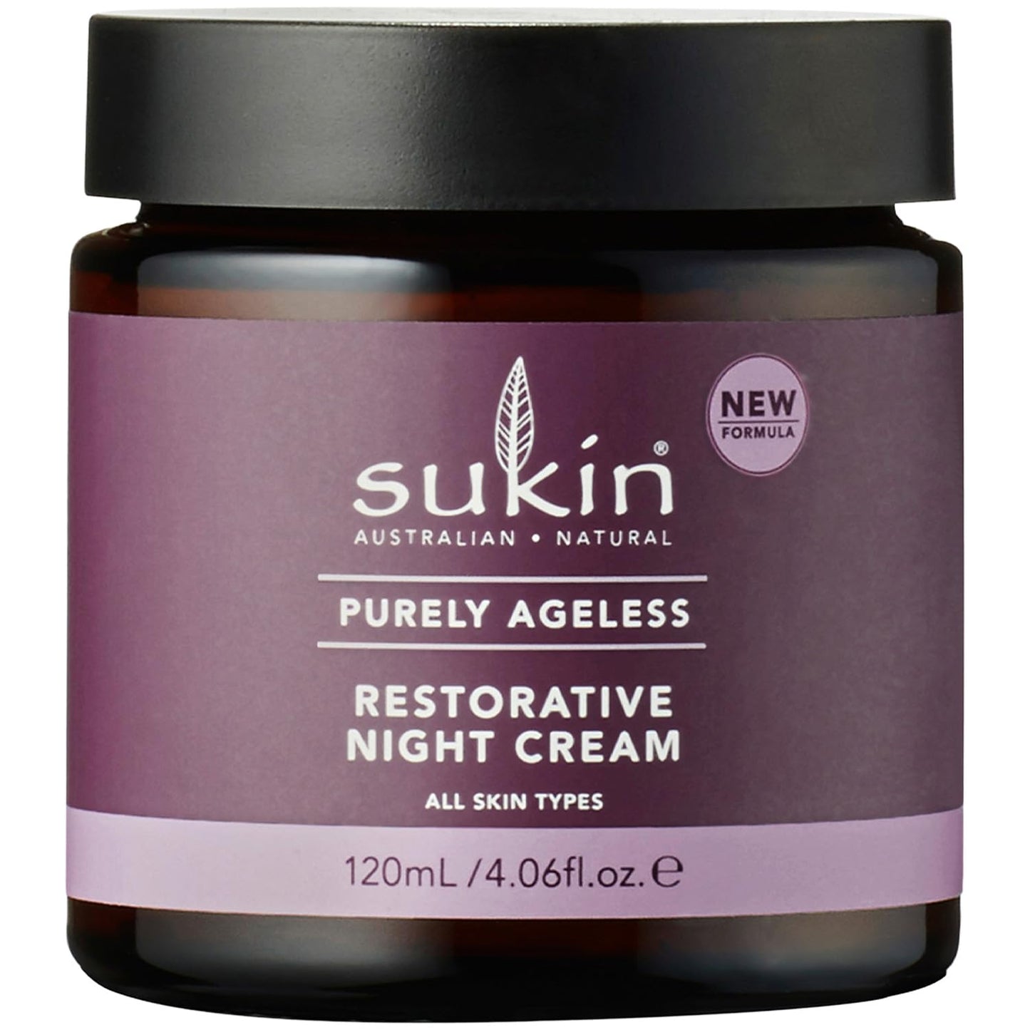 Sukin Purely Ageless Night Cream, Restorative – Anti-Wrinkle Face Cream with Rosehip Oil, Naturally Rich in Vitamin A and Vitamin C, 4.06 Oz