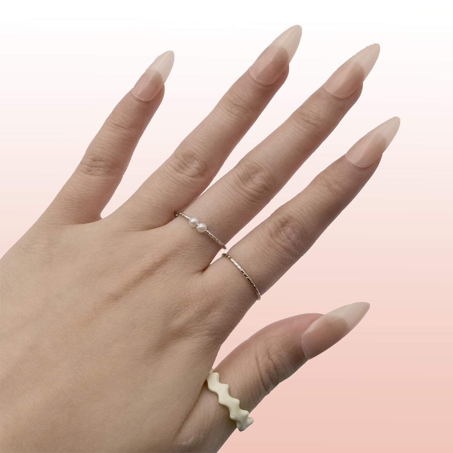 Allkem Soft Gel Nail Tips - Medium Short Almond Nail Extensions Kit - 12 Sizes Short Full Cover Nails - Neutrals - Bold (504 Pieces)