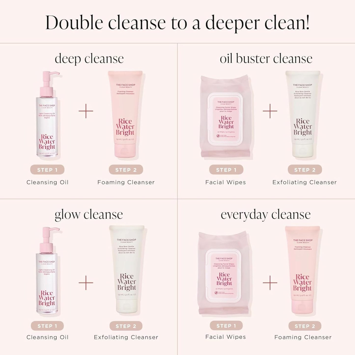 Rice Water Bright Exfoliating Cleanser - Gentle Vegan Face Wash for Hydration & Brightening | Korean Skincare