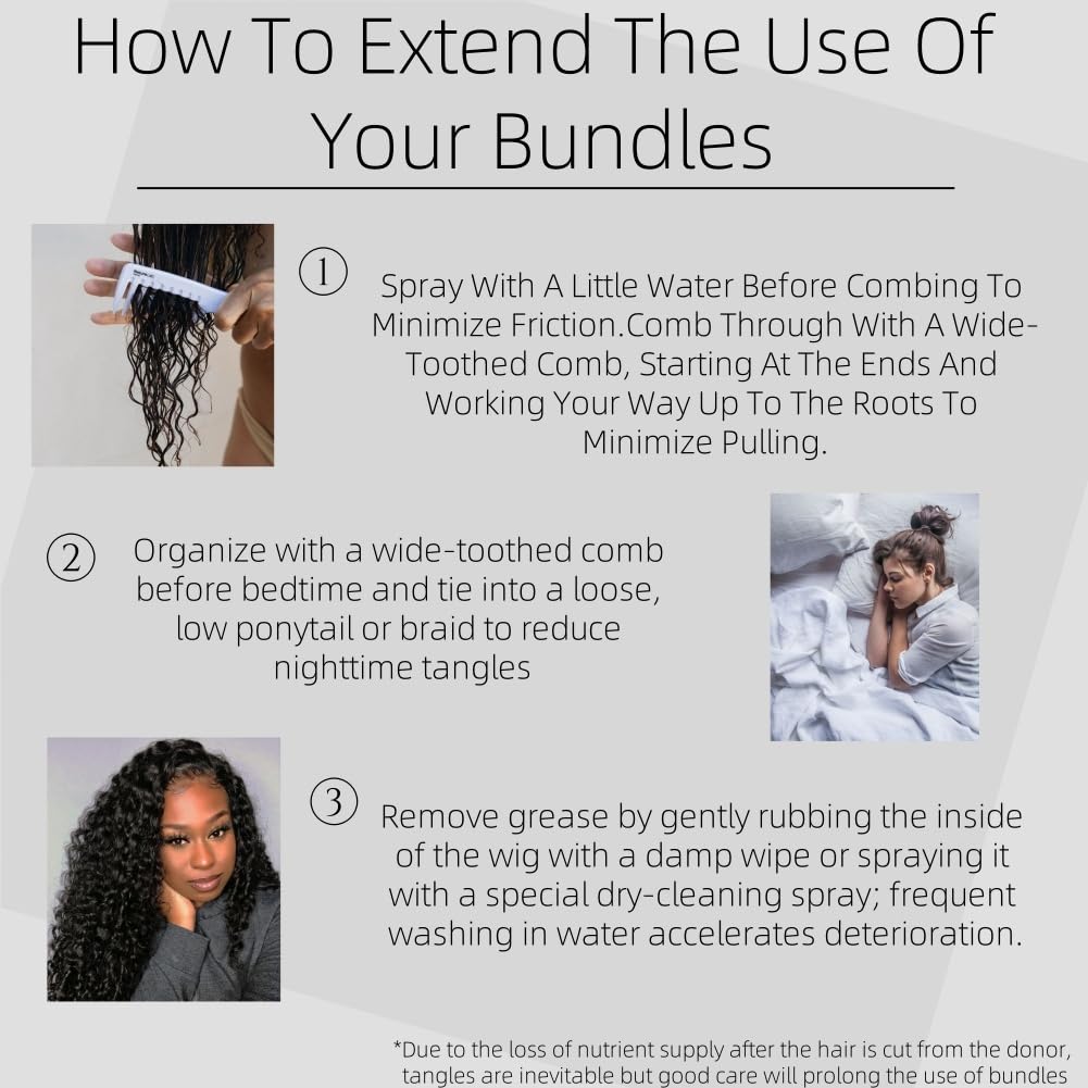 Water Wave Human Hair Bundles - 100% Unprocessed Double Weft Extensions | Curly 20 Inch for Black Women