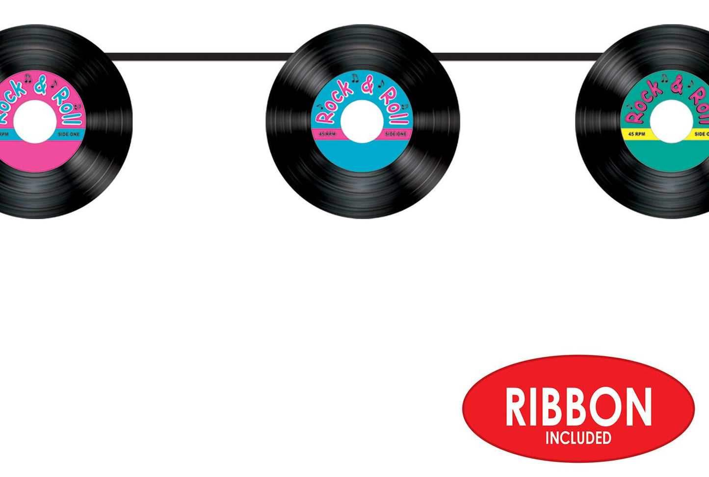 Beistle Records Streamers 2 Piece, 7" x 8', Multicolored