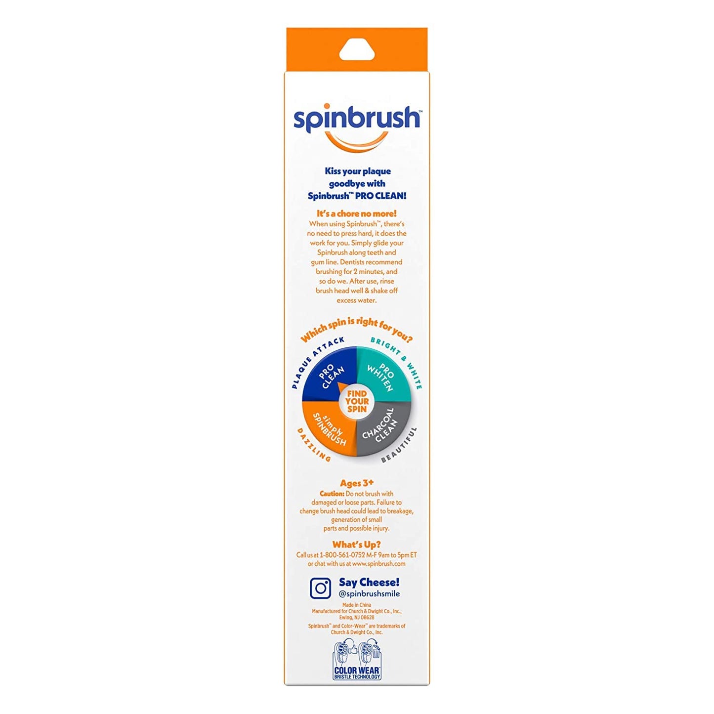 ARM & HAMMER Spinbrush Pro Series Daily Clean Powered Toothbrush Medium - Color Vary (Pack of 2)