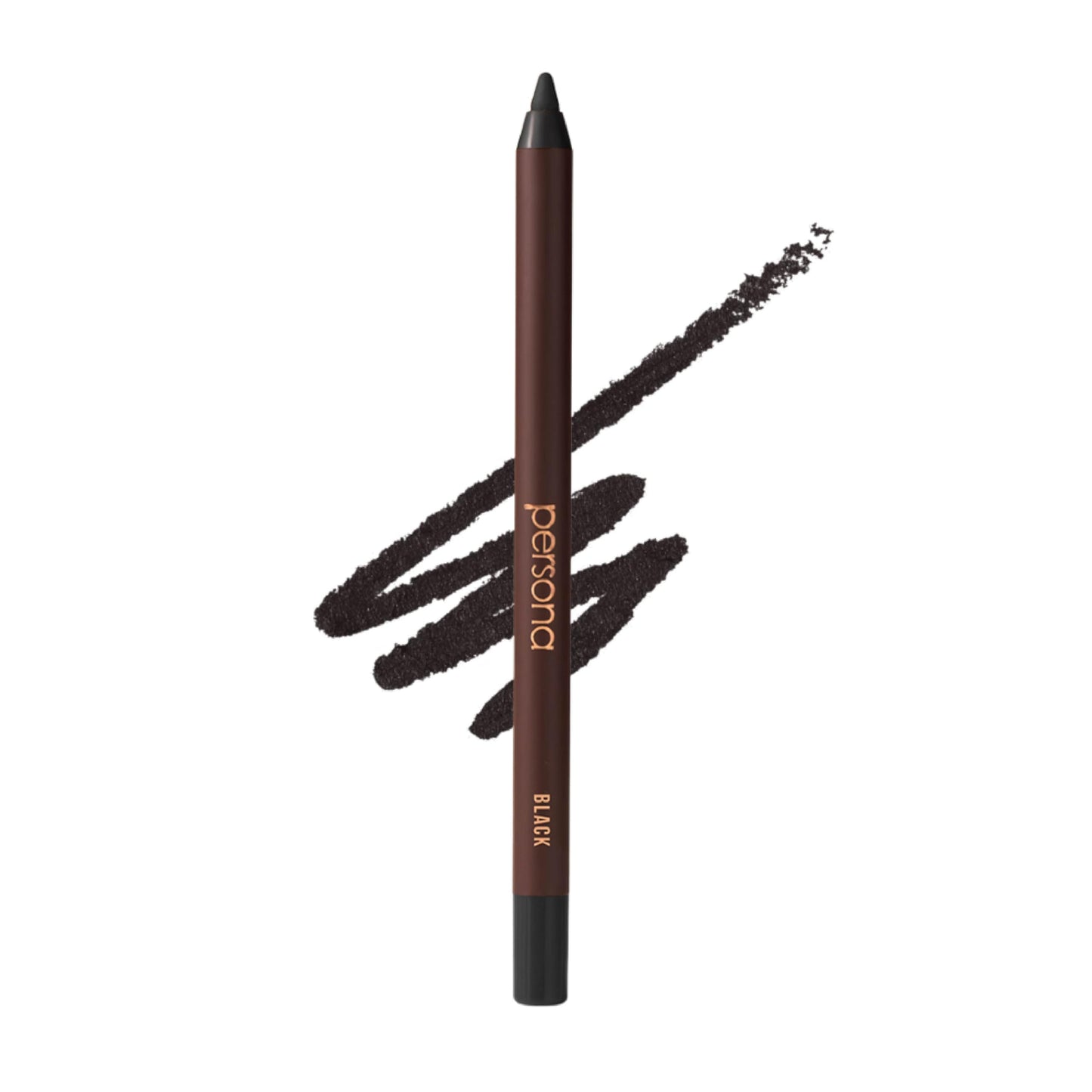 PERSONA 24HR Black Waterproof Eyeliner Pencil | Creamy, Smudgeable Pencil for Lash Line & Waterline | All-Day to All-Night Wear | Vegan, Cruelty-Free, Paraben-Free | Made in USA