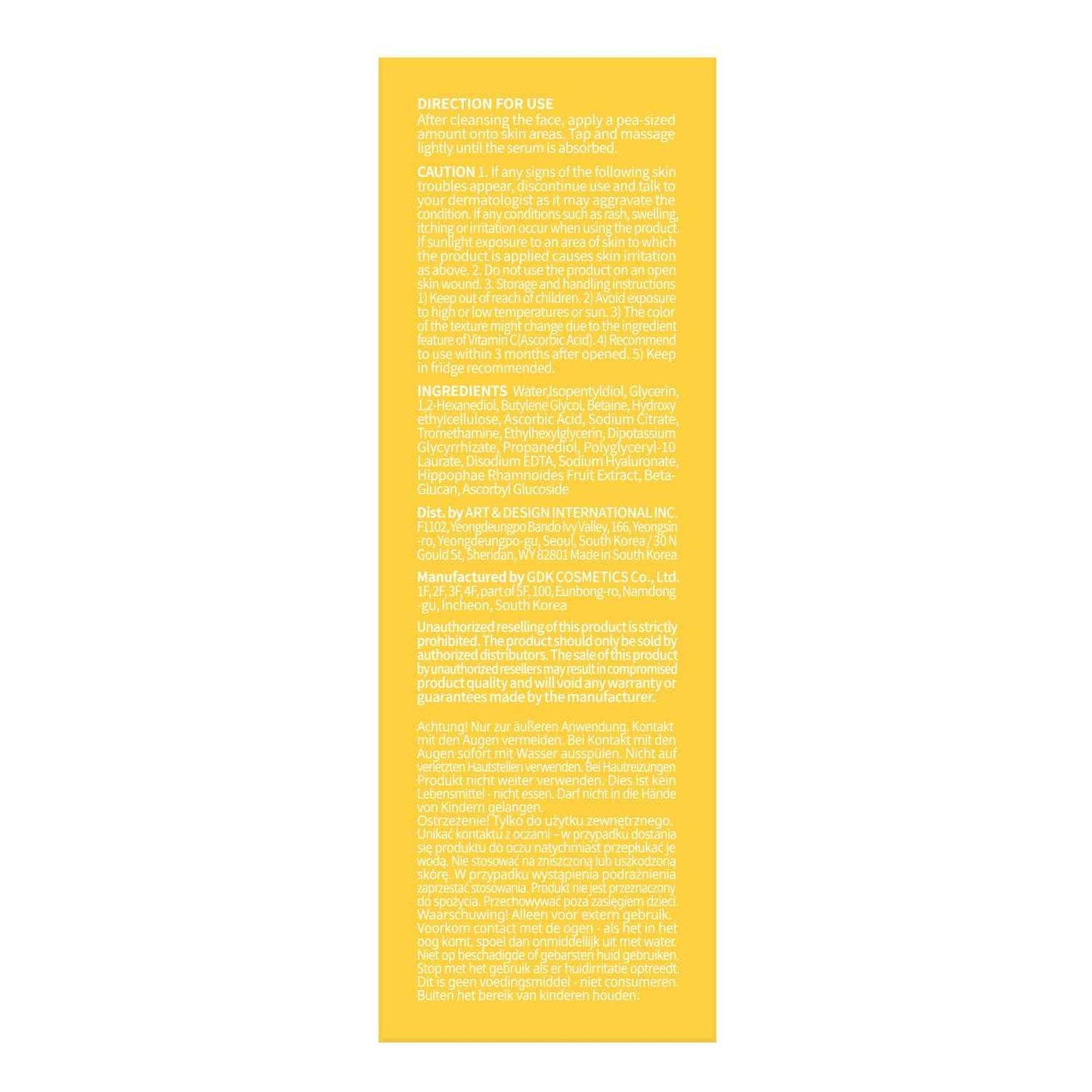 Vitamin C Serum for Face Korean, Brightening, Ascorbic acid, Vitamin Tree Water 1.69 Fl Oz