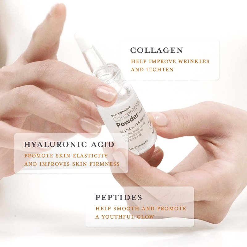 JEU'DEMEURE DermiShuttle Lifting Kit - Anti Aging Serum, Face Serum for Firming, Anti Wrinkle, Skin Elasticity, Hydrating with Collagen, Peptides, Korean Skincare (2 Weeks)
