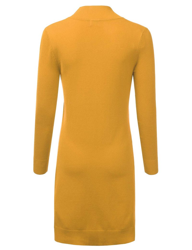 JJ Perfection Womens Casual Long Knit Cardigan Long Sleeve with Pockets Lightweight Open Front Sweater Jacket with Plus Size