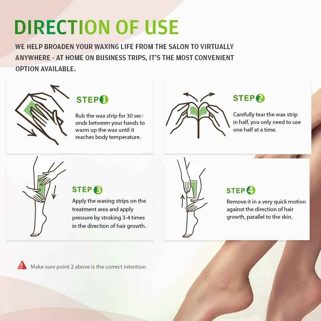 Wax Strips for Hair Removal: 80 Waxing Strips - Hair Removal Wax - Brazilian Wax Kit for Women - At Home Waxing Kit for Women - Body Legs Arms Chest Back Bikini - Bikini Hair Removal - 3 Sizes