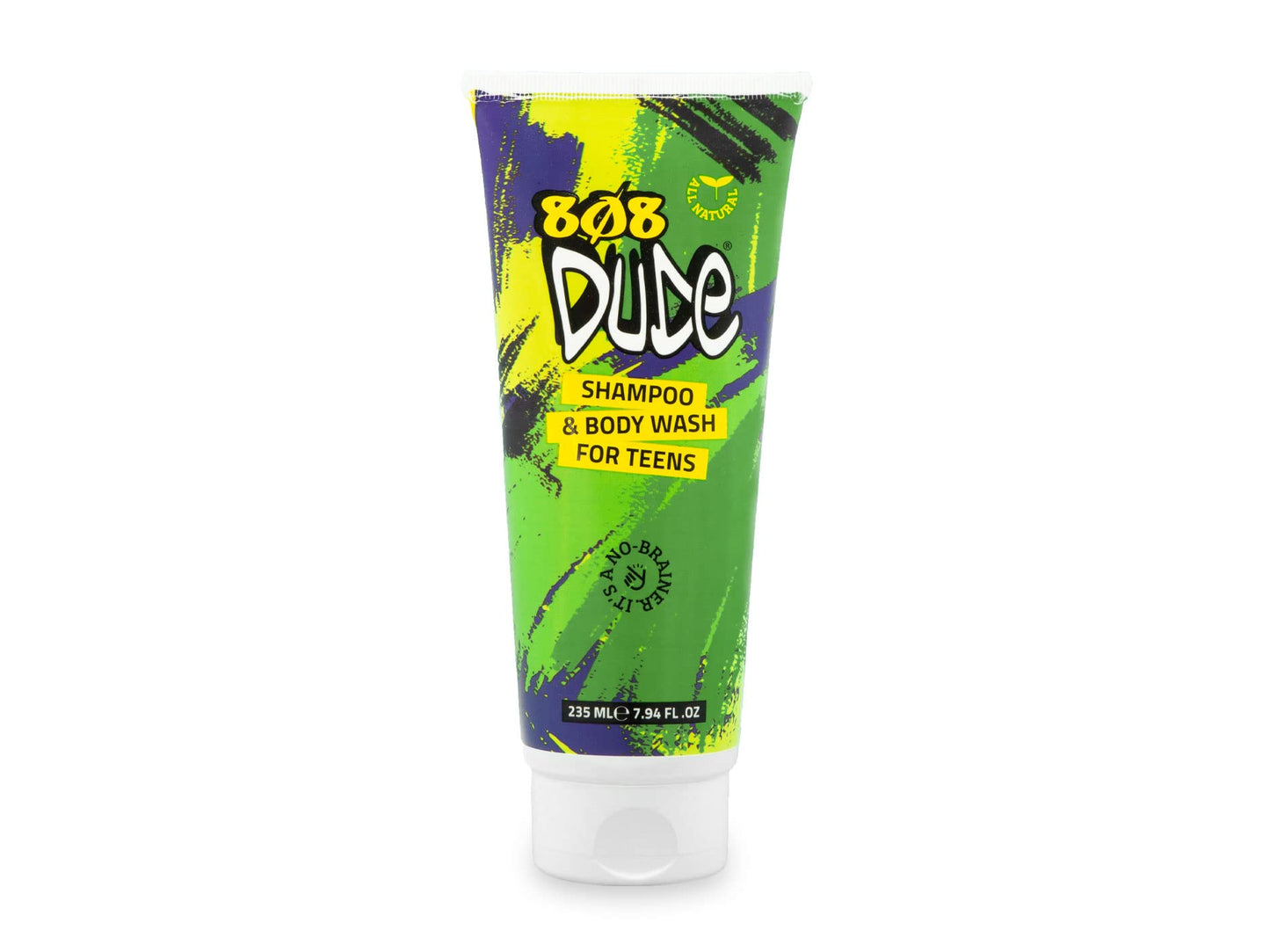 808 Dude Shampoo and Body Wash for Teens, Boys, and Men | Pure Natural & Organic Ingredients | Clear Body Odor and Skin Breakouts with Essential Oils, 8 fl oz.