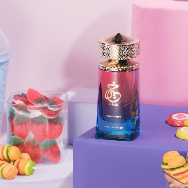Paris Corner | Khair Confection EDP 3.4 Fl Oz | Sweet Candy Scent Perfume for Men & Women | Indulge in Luscious Pear, Whipped Cream, Jasmine & Vanilla Notes
