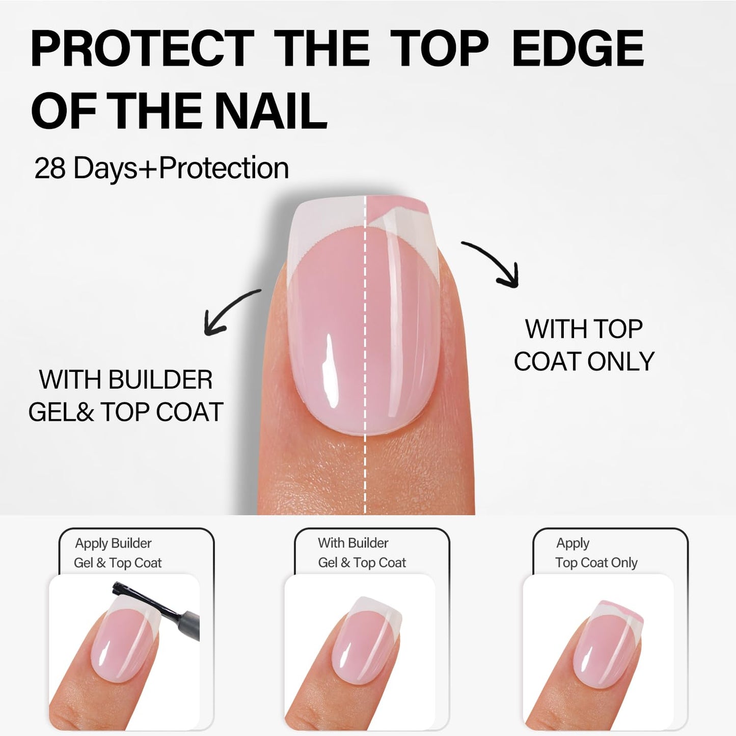 Vansiho Pink French Gel Fake Nails, 600Pcs Short Soft Gel Press on Nails