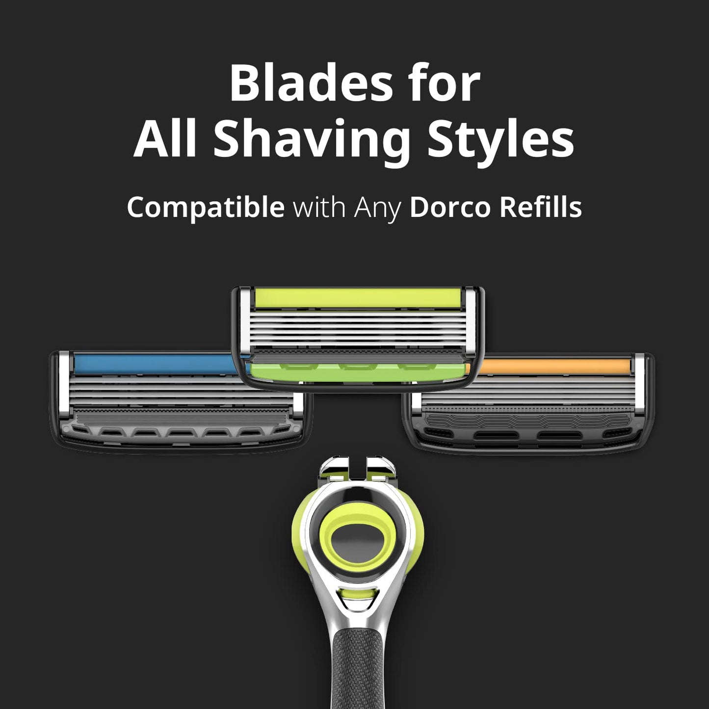 Dorco Pace 6 Pro 3D Motion Razor System - 1 Handle + 9 Cartridge Set