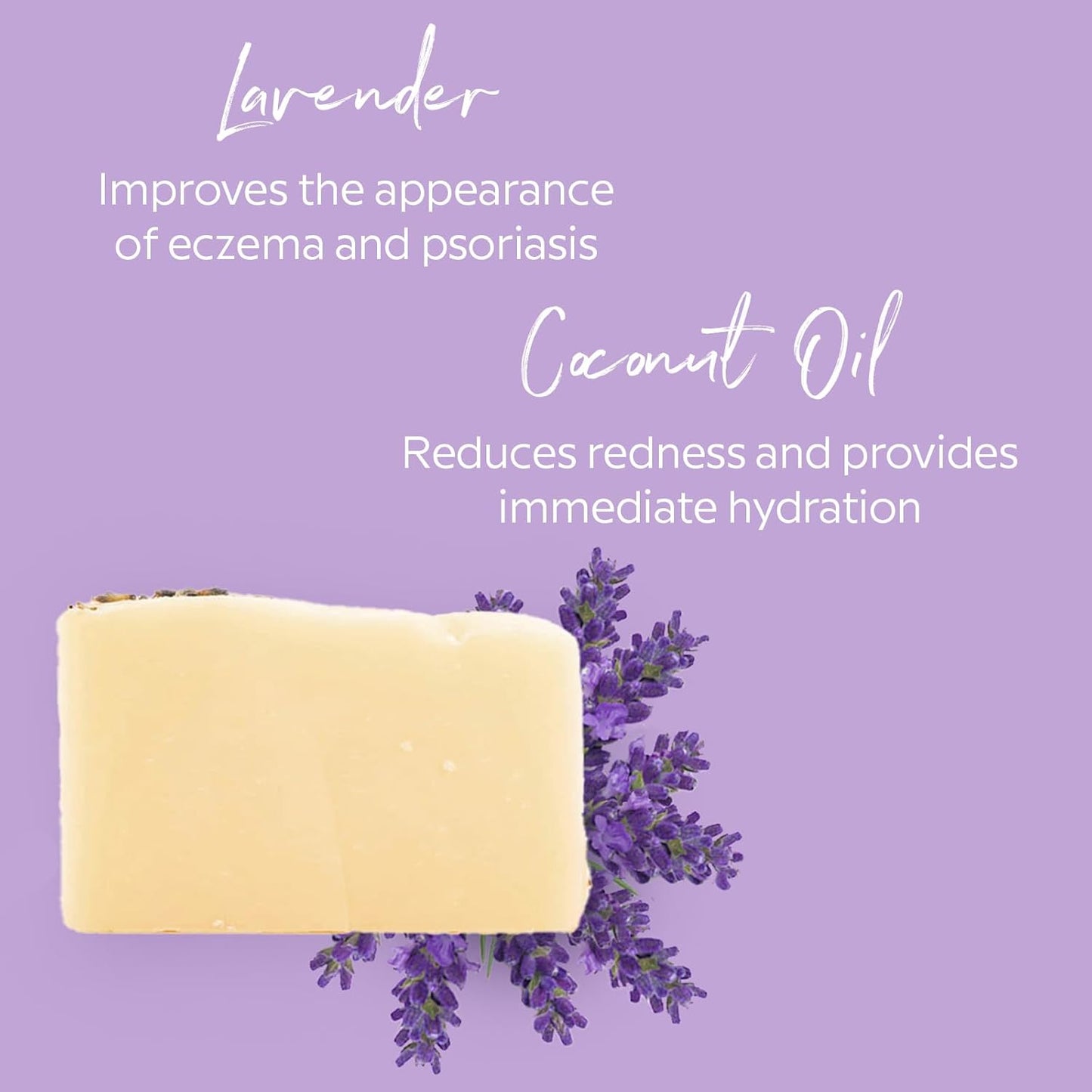 South African Lavender Bar Soap | Moisturizing Natural Soap for Face & Body - 3 Pack - Plant-Based Ingredients