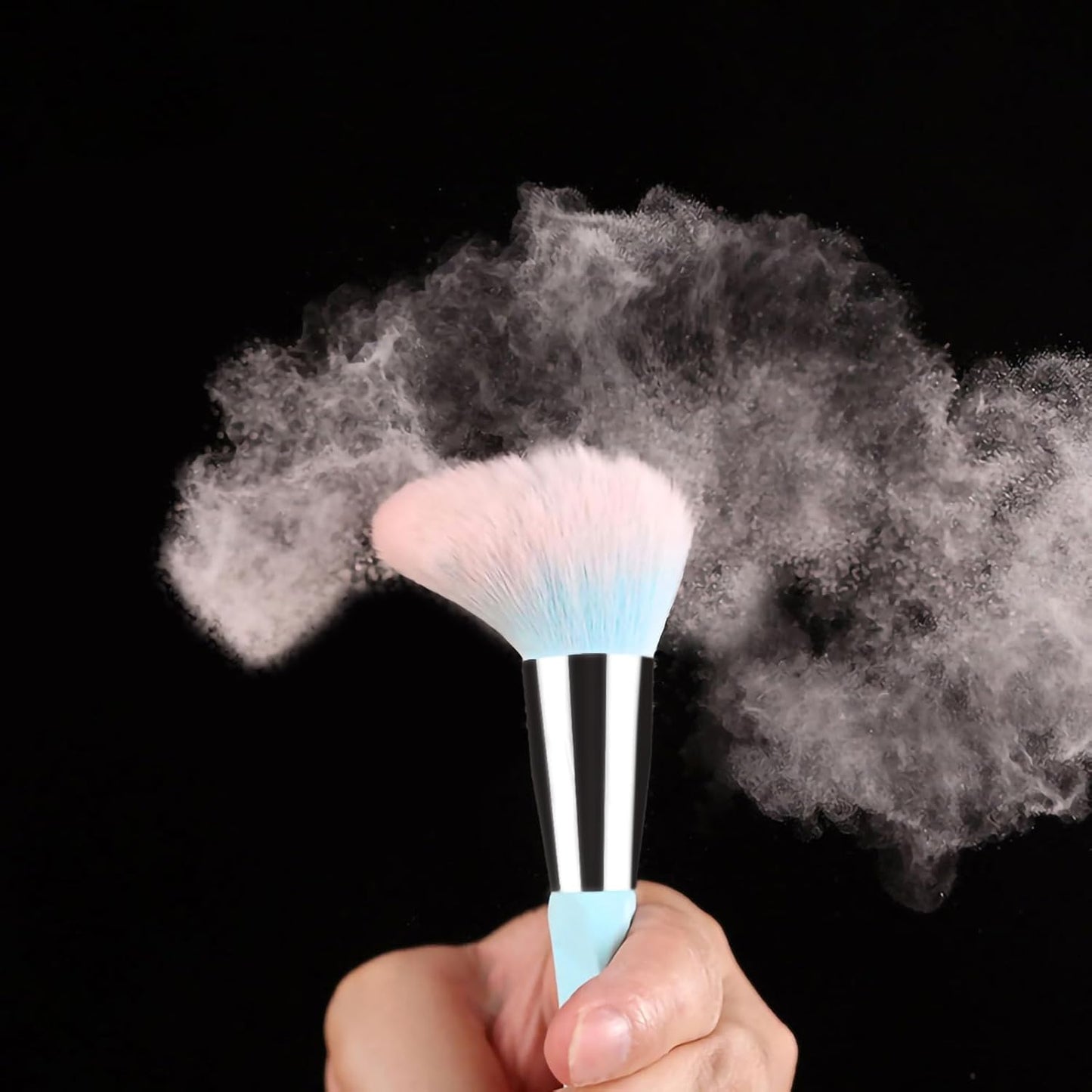 Pink Blue Gradient Makeup Brushes Set - 18 Soft Synthetic Fiber Brushes & Sponges for Beginners | Perfect Gift for Valentine's Day & Christmas