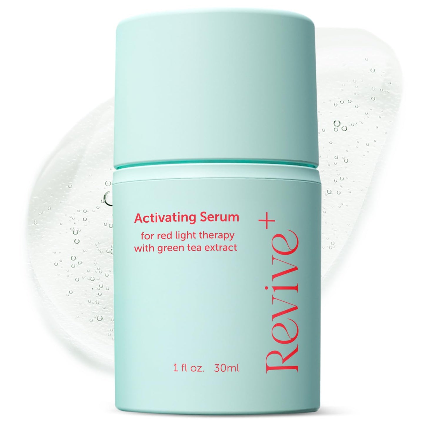 Red Light Therapy Serum for Face - Amplify Microcurrent Results | Hydrating with Green Tea & Hyaluronic Acid | 1oz