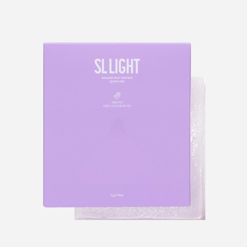 SLLIGHT Azulene Spot Control Quota Facial Pad (14 Pads, 1 Box) | Calming & Soothing Skincare for Sensitive Skin | Quick SOS Rescue Pad to Visibly Reduce Redness & Blemishes | Gentle Emergency Care