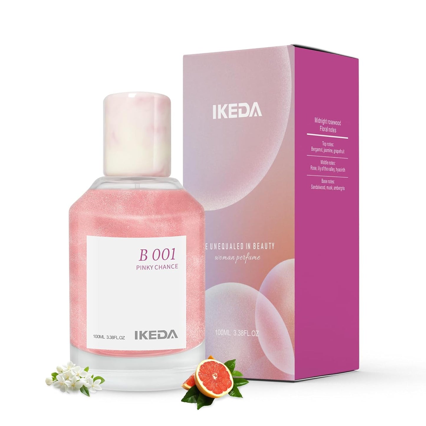 Women’s Eau de Parfum - Long Lasting Jasmine, Rose & Sandalwood Fragrance | 100ml Mini Bottle Gift for Her