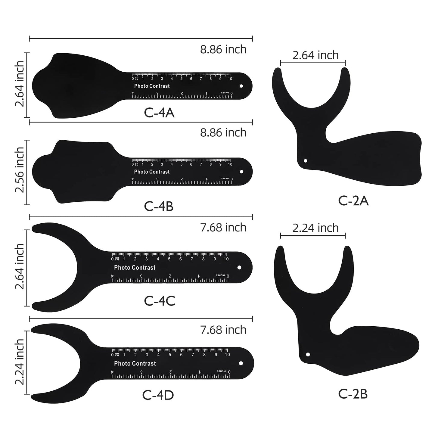PROTECTOR 6 Pcs Dental Contraster Intraoral Photographic Dental Black Background Board Dental Photo Contrast Kit