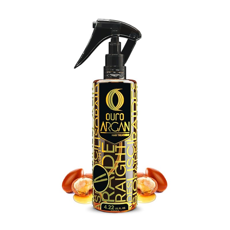 OURO 100% Pure Moroccan Argan Oil, Natural Antioxidant, Moisturizes and Gives Shine to Hair, Controls Frizz, Without Mineral Oils, 4.22 O.z