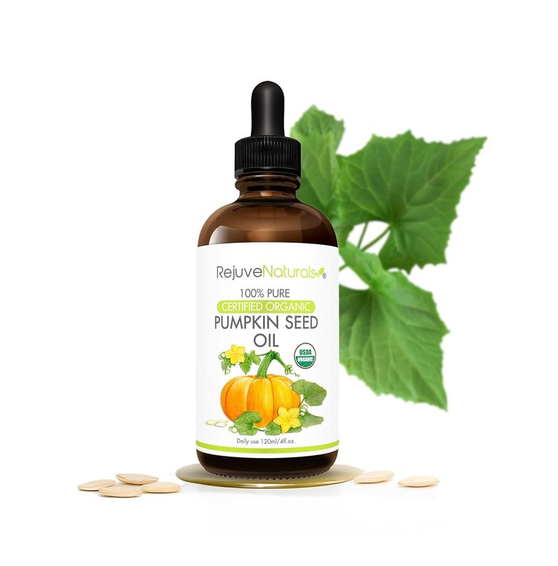 Organic Pumpkin Seed Oil - 100% Pure Cold Pressed | 4-Oz Bottle for Hair Growth & Moisturizing