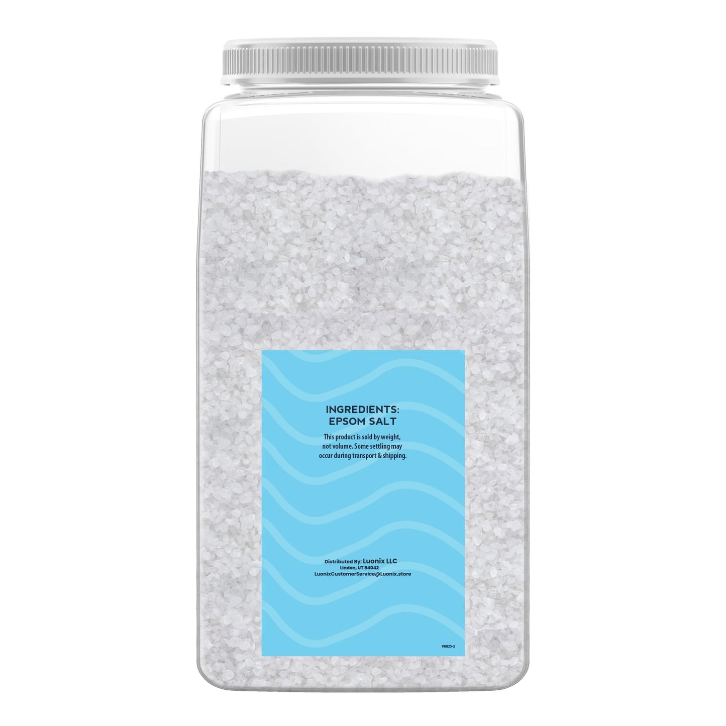 Luonix Epsom Salt, 8 lb, Bulk, Bath Soak, DIY Bath Bombs