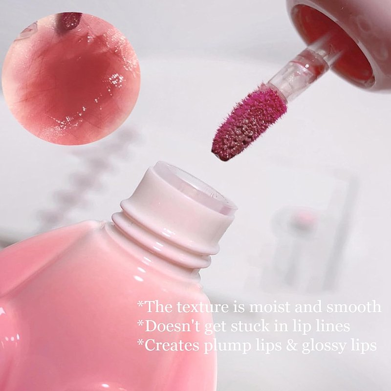 Bunny Rabbit Lip Gloss Set - 6 Moisturizing Liquid Lipsticks | Hydrating Shine & Plumping Finish for Women