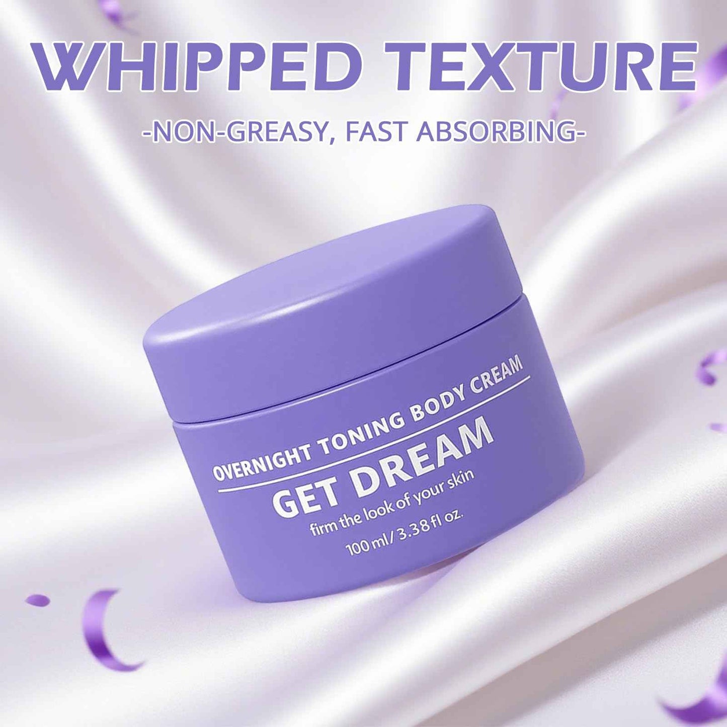 ZL7QHSE Get Dreamy Overnight Toning Whip,Lightweight Firming Cream,For Women Seeking Smooth, Tightened Skin,Ideal for Legs, Thighs, Belly & Nighttime Use-1 Pack