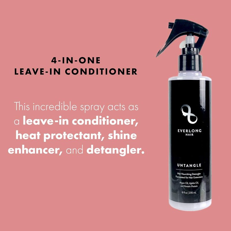 Untangle Leave-In Conditioner Spray | Keratin-Infused Detangler for Hair Extensions & Wigs - Safe for All Hair Types