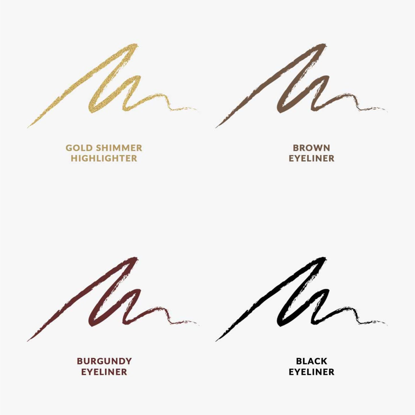 The Quick Flick 4-in-1 Makeup Eyeliner Pen – Black, Brown, Burgundy & Gold Shades – Smudge-Proof, Vegan, Blendable – Long Lasting Eyeliner for Bold & Subtle Looks (fit colors 4 in 1 makeup pen)