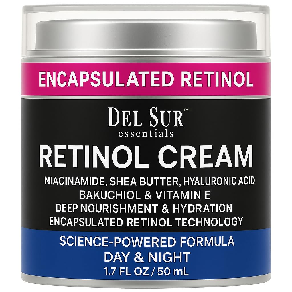 Retinol Cream for Face – Gentle Hydrating Moisturizer with Hyaluronic Acid, Bakuchiol & Niacinamide – Lightweight, Non-Greasy Formula for Soft, Smooth, Radiant Skin – Day & Night Use - 50 ml