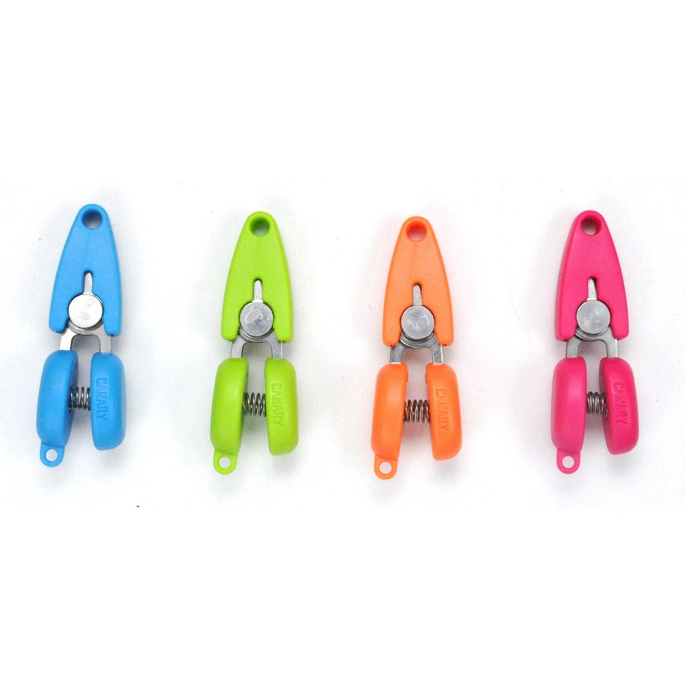 CANARY Mini Travel Scissors 1.3" - TSA Approved Portable Tiny Scissors for Yarn, Sewing, Paper - Micro Keychain Snips with Safety Cap, Japanese Stainless Steel Blade, Made in Japan, Green