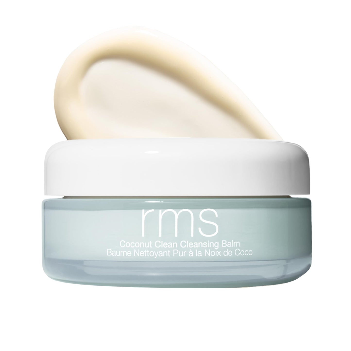 RMS Beauty Coconut Clean Cleansing Balm - Hydrating Makeup Remover & Face Wash - Melting Balm to Oil with Vitamin C & Kakadu Plum - 1.76 oz