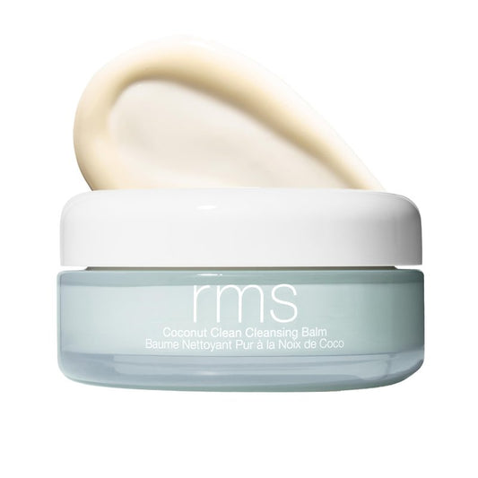 RMS Beauty Coconut Clean Cleansing Balm - Hydrating Makeup Remover & Face Wash - Melting Balm to Oil with Vitamin C & Kakadu Plum - 1.76 oz