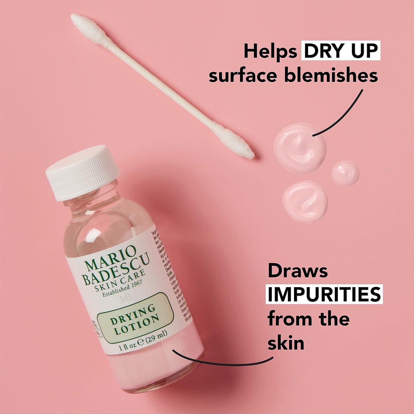 Mario Badescu Drying Lotion & Deep Blemish Solution | Powerful Blemish Spot Treatment Duo with Salicylic Acid, Zinc Oxide & Niacinamide | Surface & Deep Acne Control for Clearer Skin | 2 x 1 Fl Oz