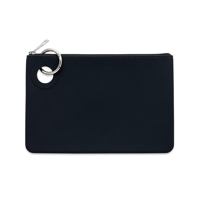 Oventure Large Silicone Pouch – Black, Waterproof Zipper Bag & Holiday Gift for Women, Makeup & Travel
