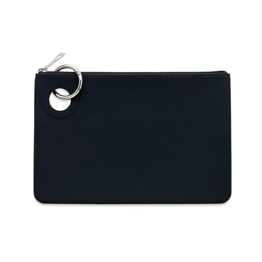 Oventure Large Silicone Pouch – Black, Waterproof Zipper Bag & Holiday Gift for Women, Makeup & Travel