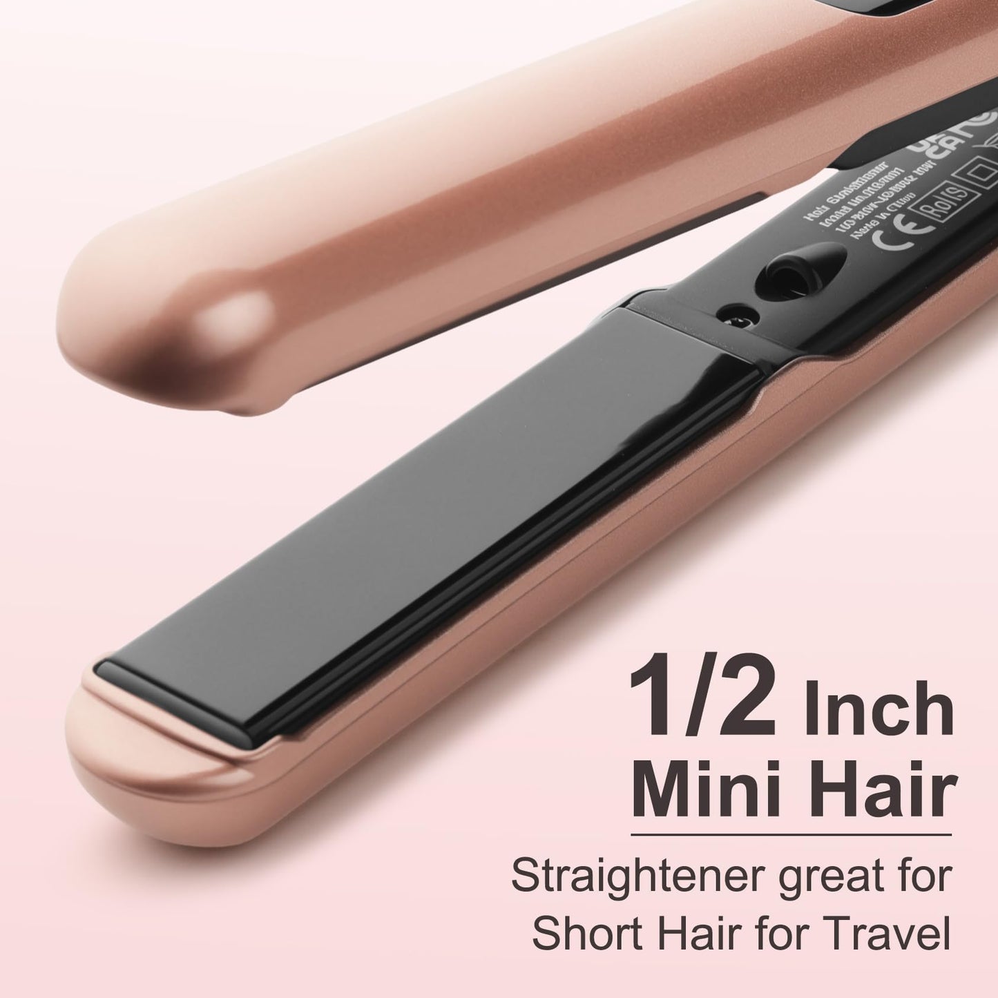 Small Flat Iron 0.7 Inch Mini Hair Straightener and Curler 2 in 1