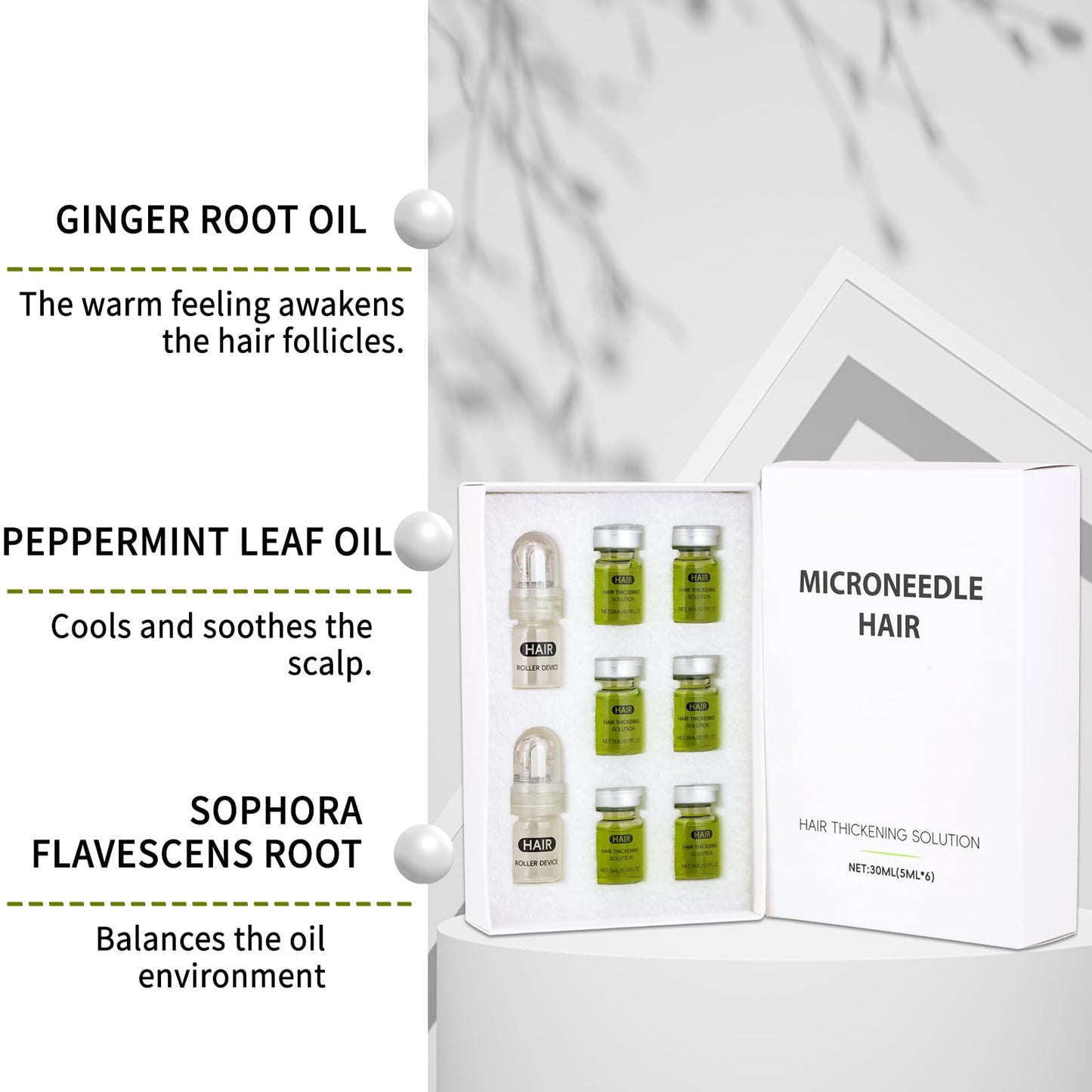 SYEYYDS Hair Growth Serum with Biotin & Ginseng - Hair Loss Treatment for Men & Women, Scalp Care Solution for Thinning Hair, Plant-Based Formula for Fuller Looking Hair