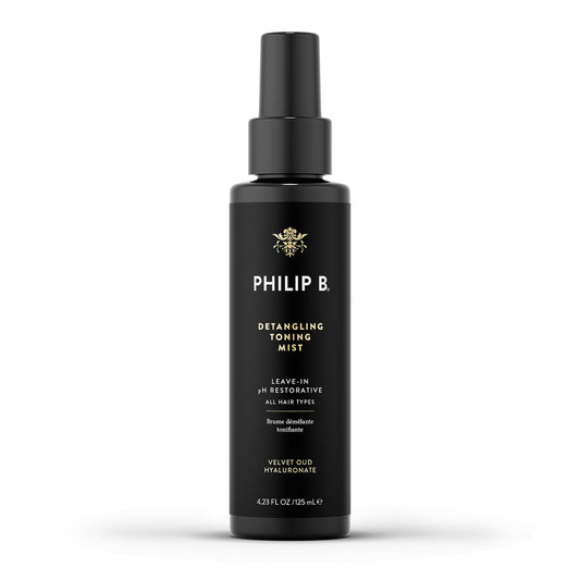 PHILIP B Detangling Toning Mist with Velvet Oud, 4.23 fl. oz. (125 ml) - Leave-In pH Restorative Daily Detangling Mist, Leaves Hair Glossy & Frizz-Free