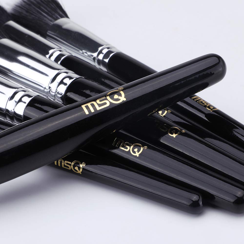 MSQ Makeup Brushes Set 29pcs Professional Cosmetics Brushes with Belt Waist Makeup Bag (Foundation, Powder, Creams, Liquids & Eye Brushes) for Women/Girls/Artists/Holiday gifts/travel