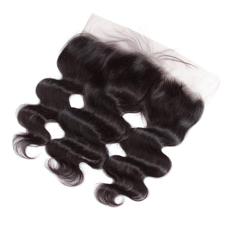 13x4 Lace Frontal Closure - Body Wave HD Lace Frontal | 14 Inch Natural Black 100% Unprocessed Brazilian Virgin Hair, 150% Density