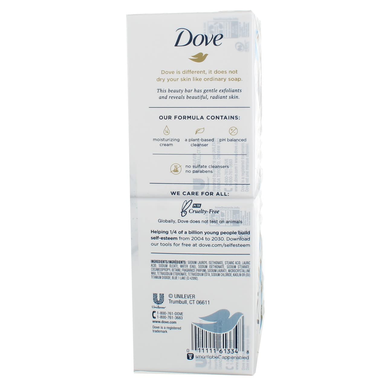 Dove Beauty Bar Gentle Exfoliating 4 oz, 6 Bar (Pack of 2)