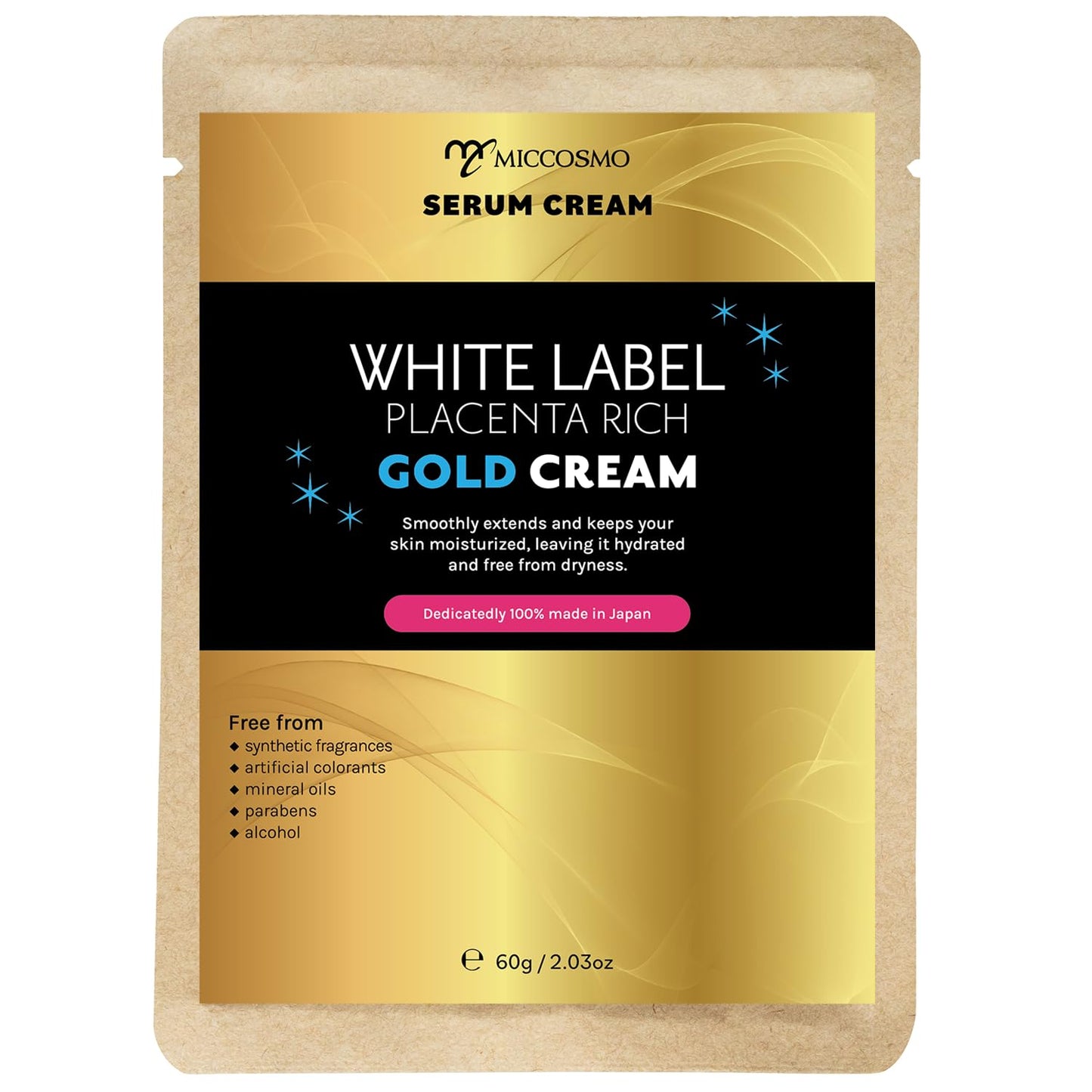 ホワイトラベル White Label Placenta Rich Gold Gel Cream 60g Hydrating Moisturizer