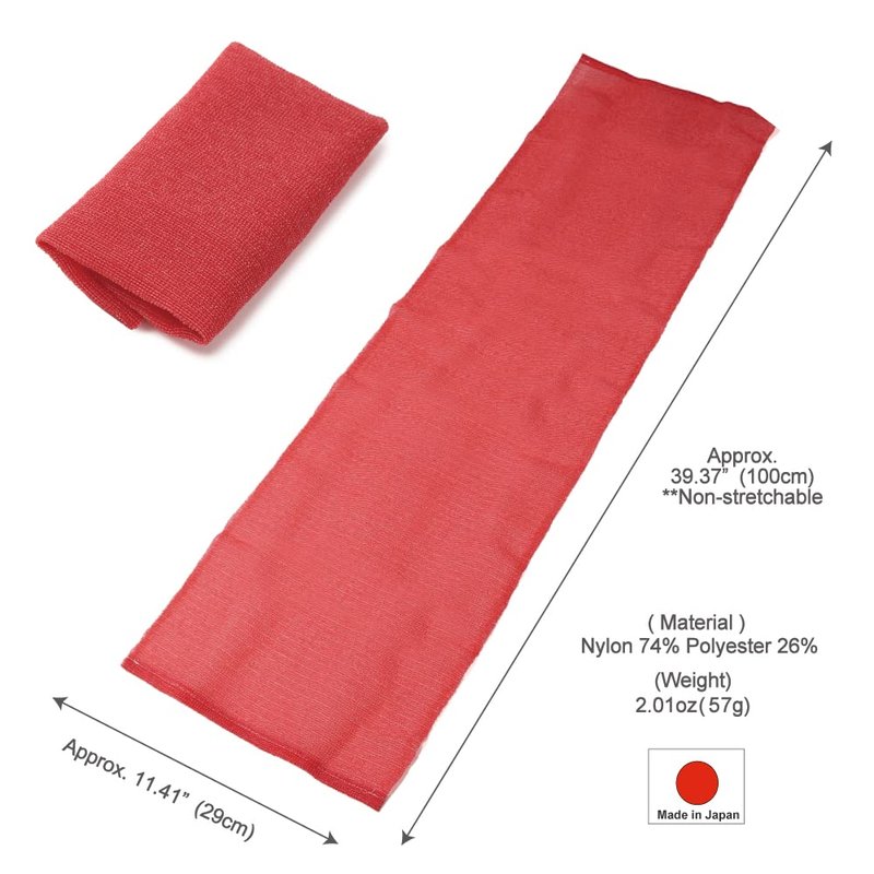 Extra Rough, Exfoliating Washcloth [Made in Japan] Exfoliating Towel Special Texture Makes Fluffy Foam Lather, Back Scrubber, Dead Skin Cell Remover [Loofah for Women and Men] (2pcs Set(Red, Gray))