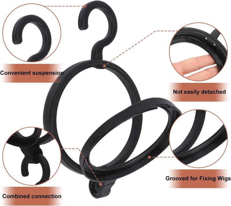 Wig Hanger Storage Solution - 20-Pack Versatile Stand for Organized Display | Portable Wig Holder