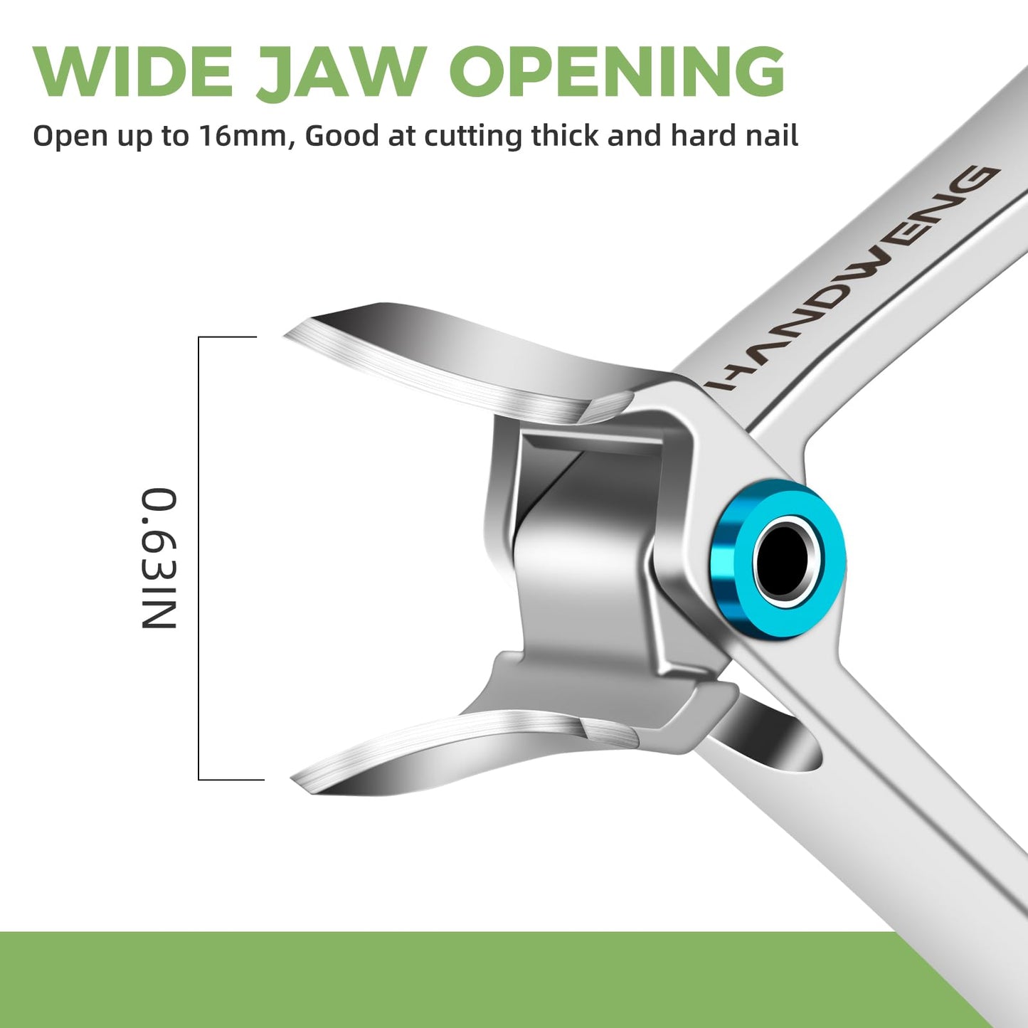 2026 Slanted Nail Clippers for Men Thick Toenails, Toe Nail Clippers for Thick Nails for Seniors, Ingrown Toenail Clippers with Wide Jaw Opening, Heavy Duty Fingernail Clippers Adult Nail Cutter