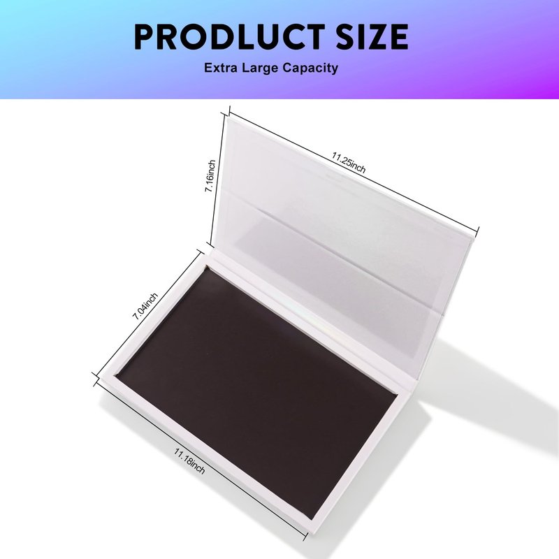 Large Empty Magnetic Palette, Portable Style Standable Case, White Holographic Cardboard Magnetic Palette, Holds 60pcs 26mm Round or Square Makeup Pans, Strong Magnet DIY Organizer