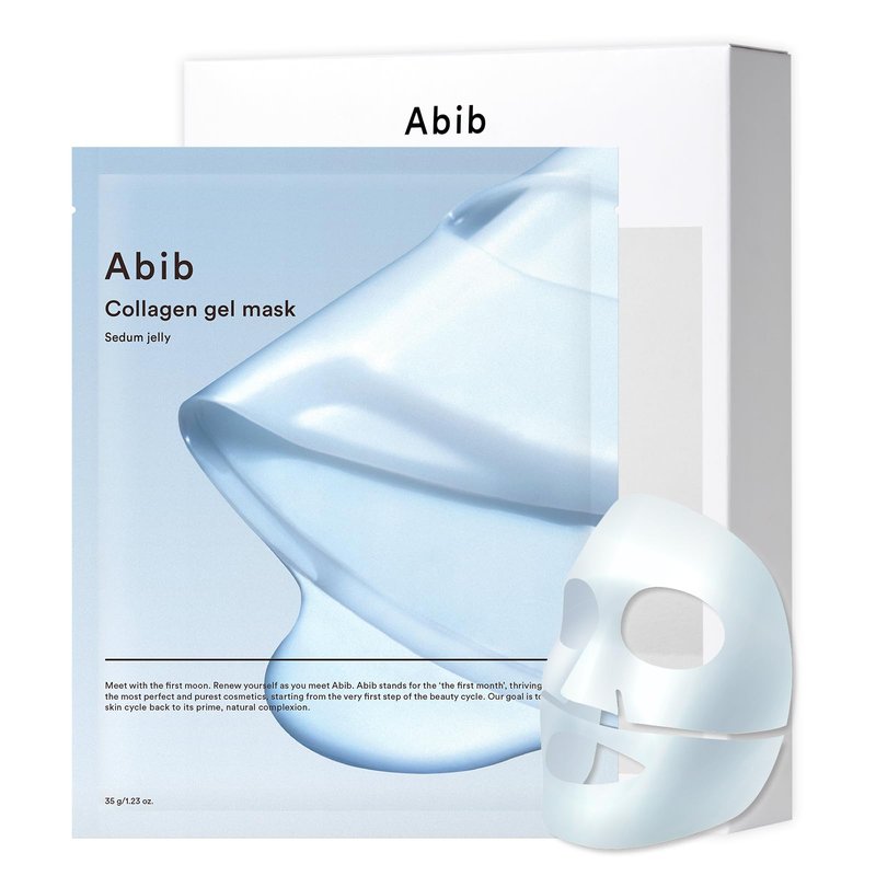 Abib Vegan Collagen Gel Mask Sedum Jelly 10 Sheets (Hydrating) I Korean Vegan Collagen, Cooling Hydrating Hyaluronic Acid Hydrogel Face Mask Skin Care